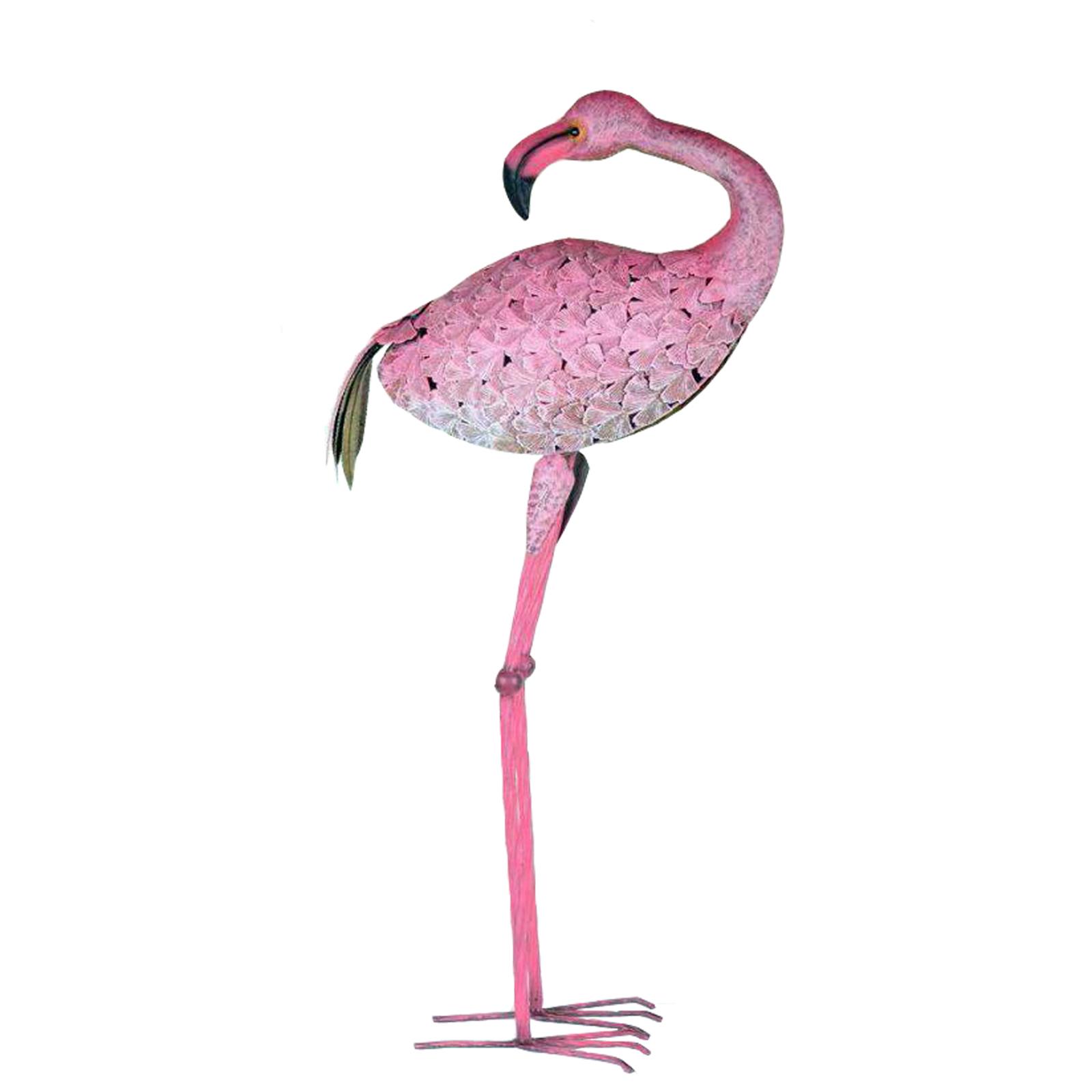 Große Metall Figur Flamingo