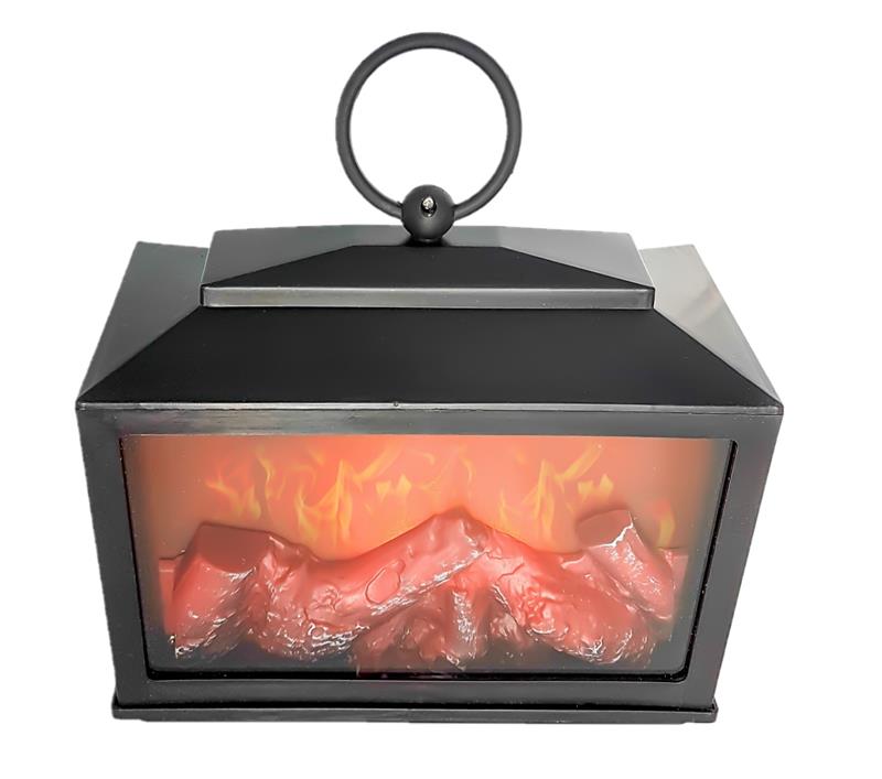 Led Kamin Flammeneffekt Kaminfeuer Tischkamin Flammen-Optik 18 x 18 cm