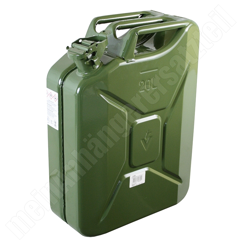 Metall Benzinkanister Kraftstoffkanister olivgrün 20 Liter - 5 Stück