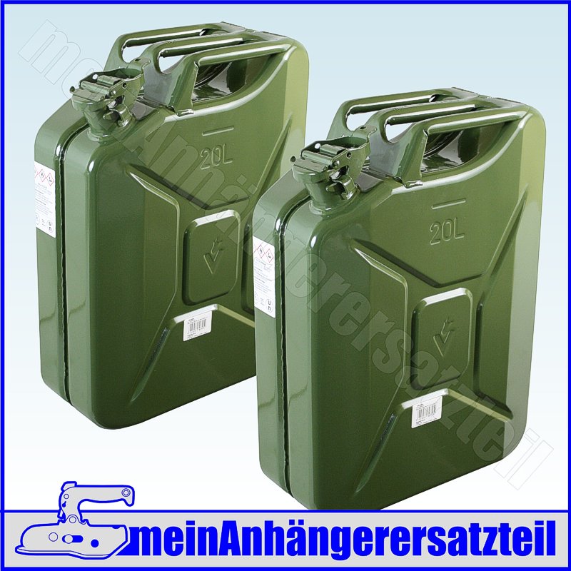 Metallkanister 20 Liter Kraftstoffkanister Diesel Benzin Öl Stahl  UN-Zulassung – E-Parts24