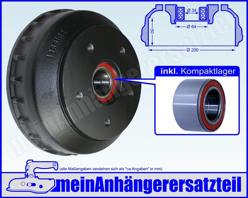 Bremsbackensatz Bremsbeläge für Knott BPW Schlegl Nieper Radbremsen -  250x40mm