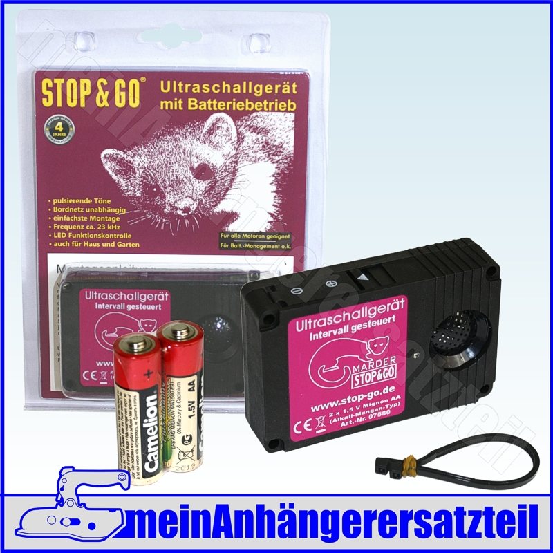 Stop & Go Marderabwehr Ultraschall 12V Auto Marderschutz Gerät  Marderschreck KFZ : : Auto & Motorrad
