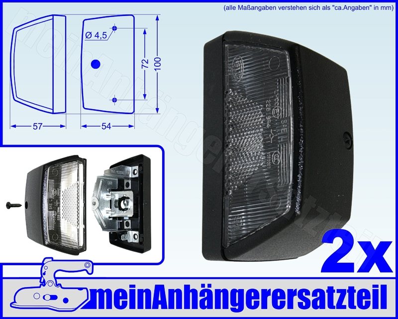 HELLA 2KA 002 445-171 Kennzeichenleuchte - Glühlampe - 12V - links/rechts :  : Auto & Motorrad