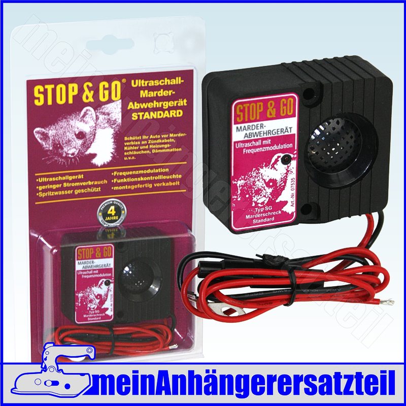 STOP & GO Ultraschall Marder-Abwehrgerät 07533 Batteriebetrieb  Marderschreck 4B