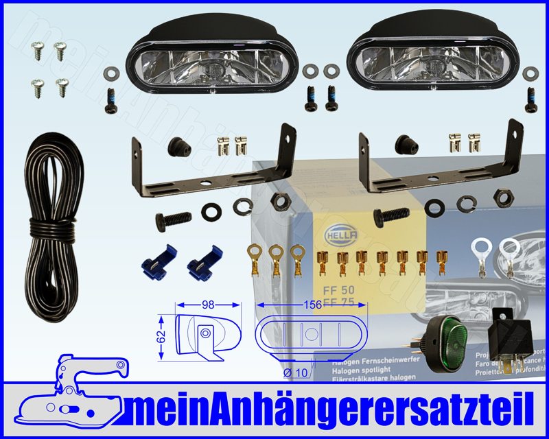  Fernscheinwerferset FF75 1FA 008 284 811 Fernscheinwerfer Set FF 75