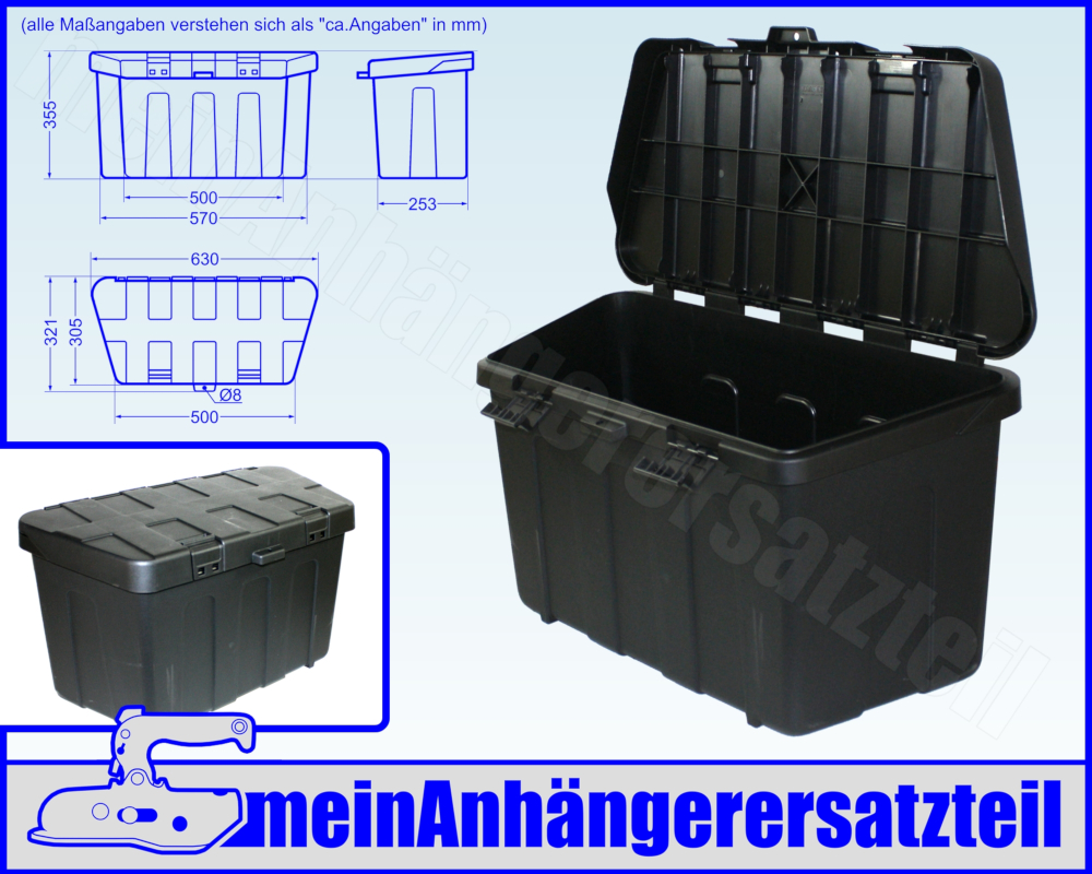Staukasten Profibox PLUS Staubox Werkzeugbox für V Deichsel Pkw