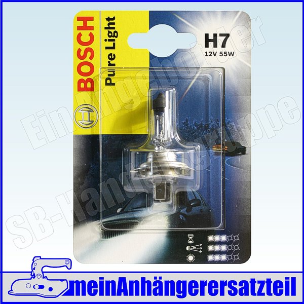 Bosch Pure Light H7 12V 55W Glühlampe Leuchte Leuchtmittel - 1987301012