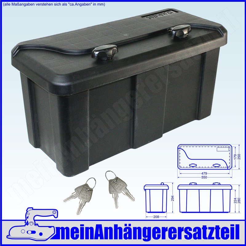 Daken BLACKIT 2 Werkzeugkasten Staubox Anhängerbox für Pkw