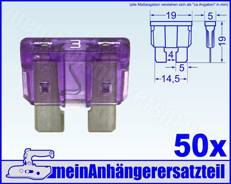 3 A Kfz Sicherung ATO Standard Flachstecksicherung Violett, 0,80 €