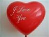 Herzballons 12  Fashion Solid rot mit Aufdruck I Love You