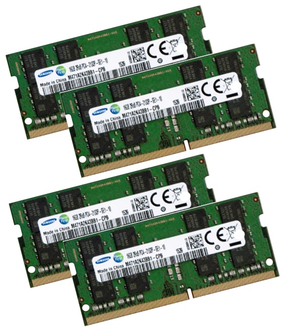 4x 16GB 64GB RAM DDR4 2133 Mhz Samsung SO DIMM PC4-17000 für Skylake ...