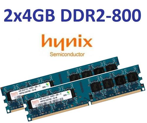 2x 4GB = 8GB DDR2 800Mhz RAM PC Speicher PC2 6400 DIMM