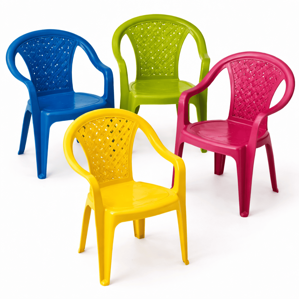 Kinderstuhl 4er Set Gartenstuhl Stuhl für Kinder Garten Terrasse Plastik Stühle