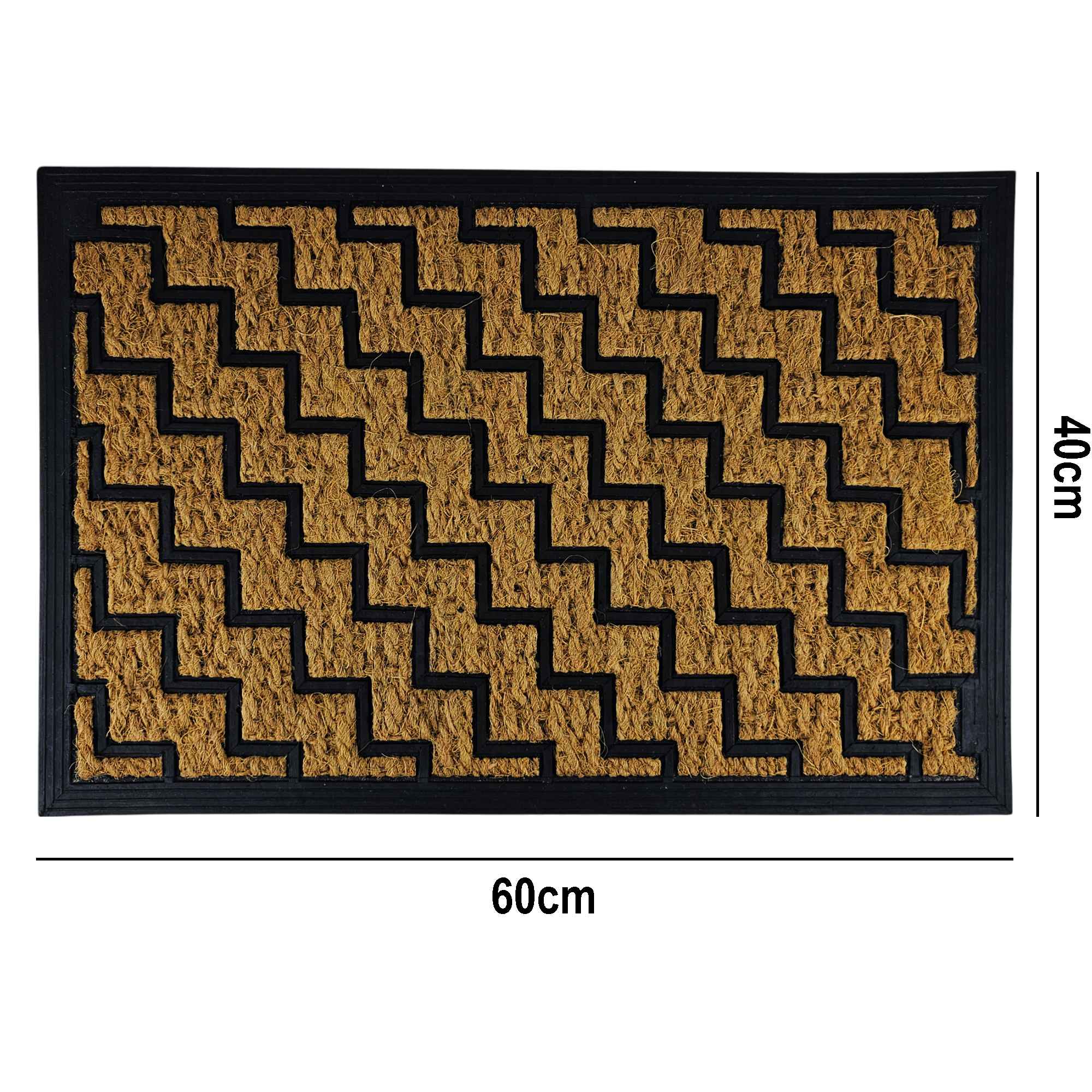 Türmatte Fußmatte Schmutzfangmatte Kokosmatte Fußabtreter Außen Innen 60 x 40 cm - Bild 5 von 8