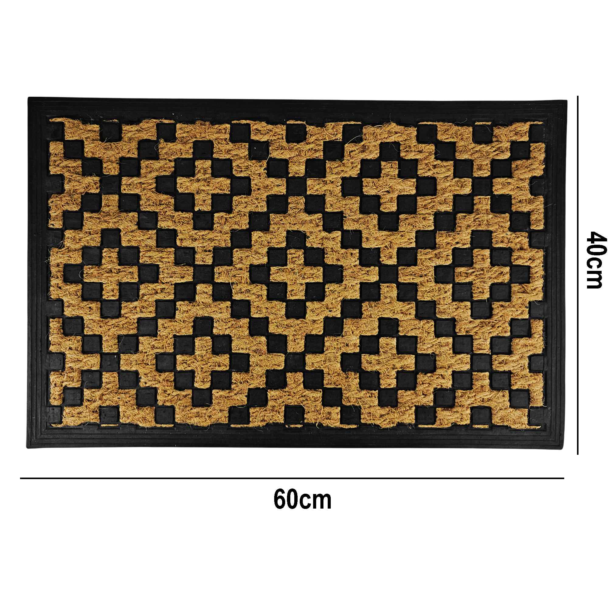 Türmatte Fußmatte Schmutzfangmatte Kokosmatte Fußabtreter Außen Innen 60 x 40 cm - Bild 7 von 8