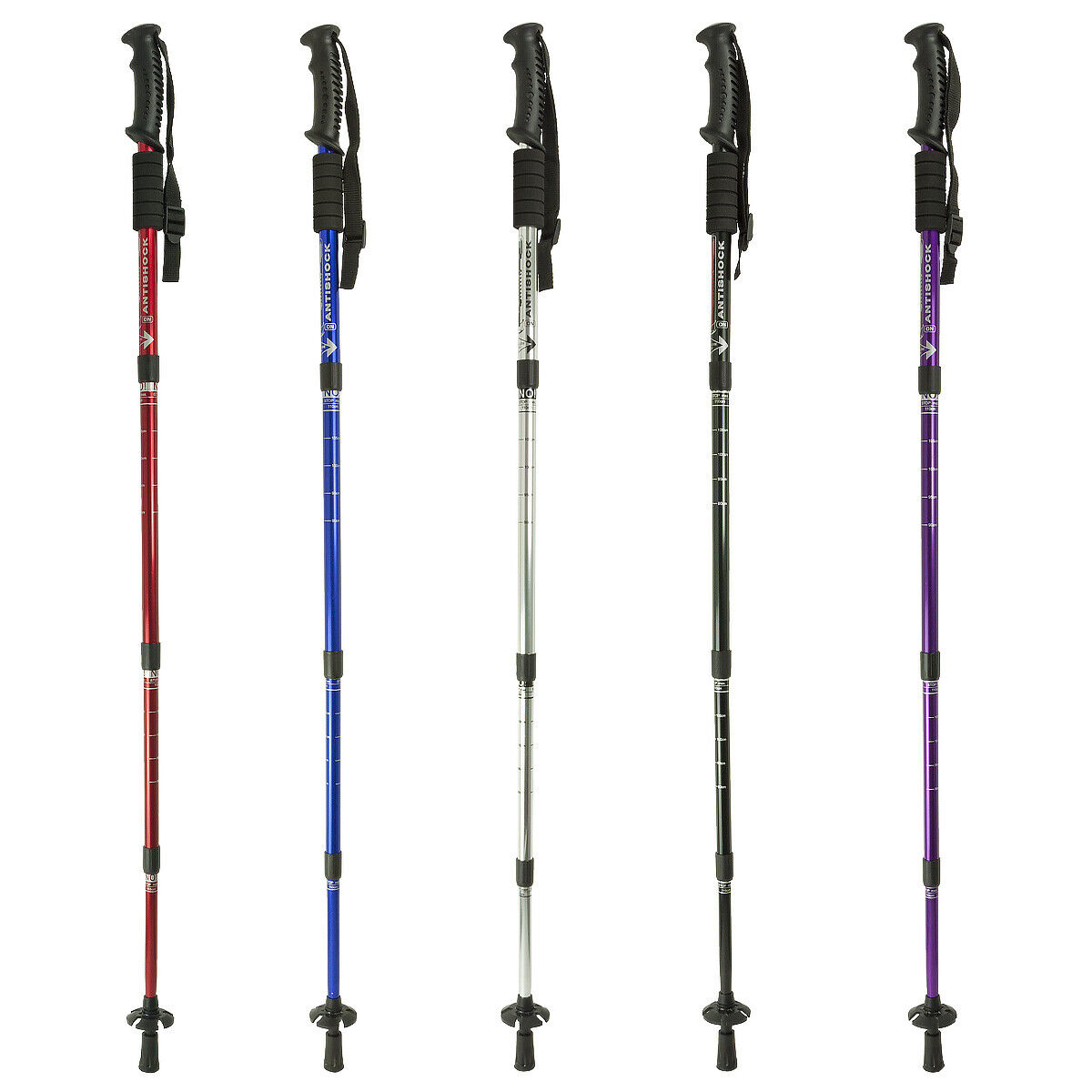 Teleskop Nordic Walking Stock Stöcke Wanderstöcke Antischock 50-110cm Alu