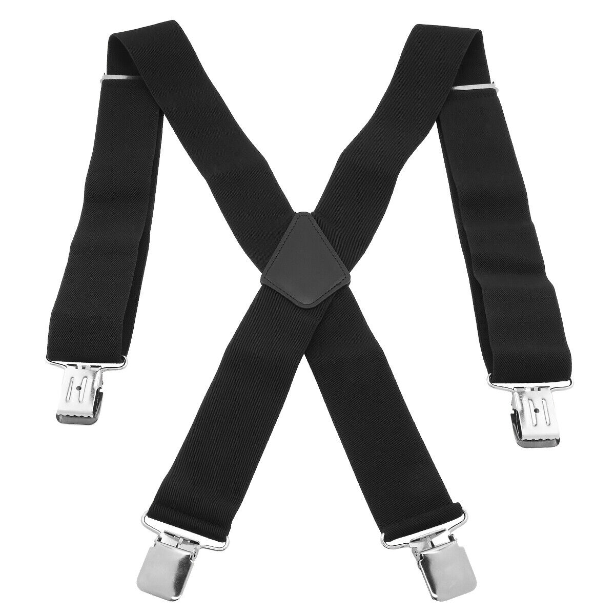 Olata Extra Breite Herren Hosenträger – X-Form, 5 Cm Breit, Mit Leder-Verstärkung, Verstellbar Bis 120 Cm