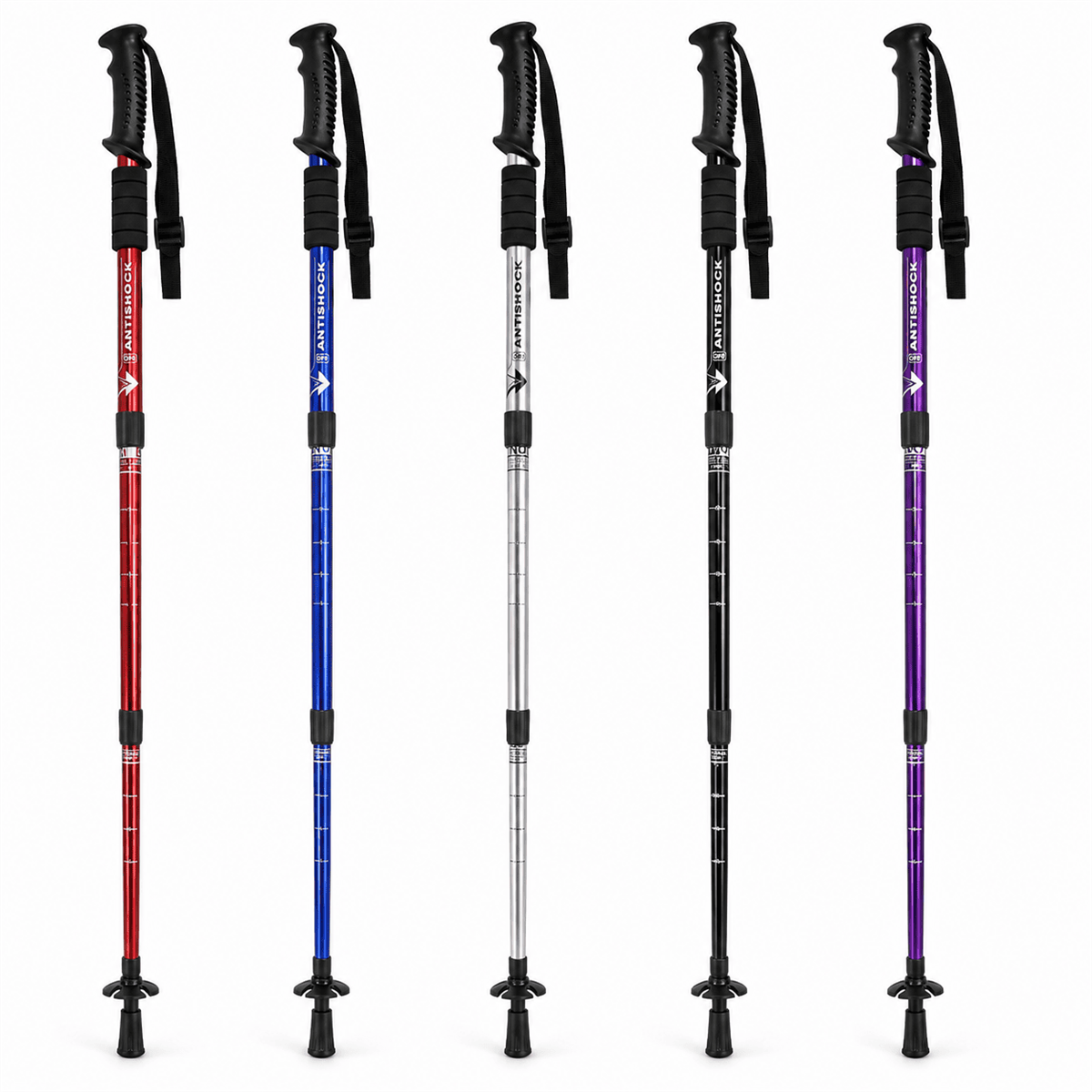 Teleskop Nordic Walking Stock Stöcke Wanderstöcke Antischock 50-110cm Alu