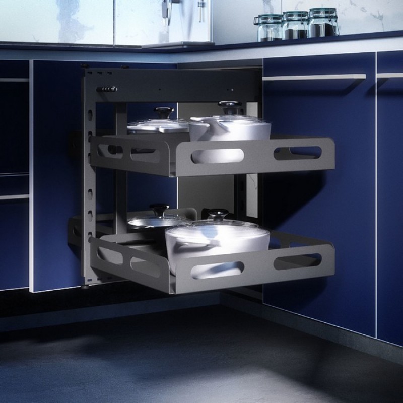 Eckschrankauszug Magic Komfort BOX Kücheneckschrank Schrankauszug in