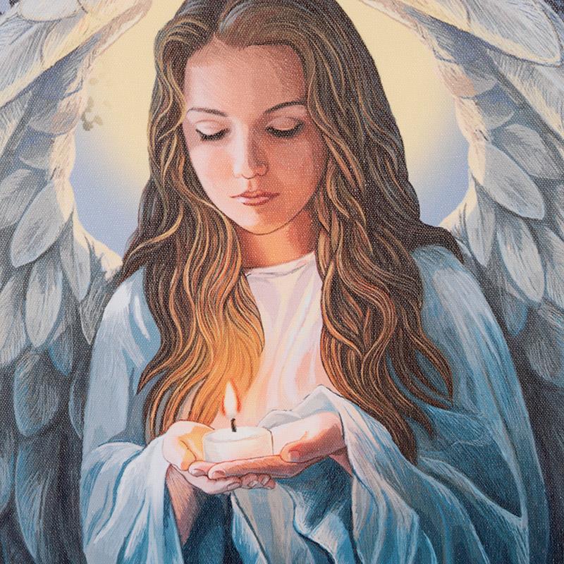 Traumfängerbild Lisa Parker Engel weiss Ø 33cm