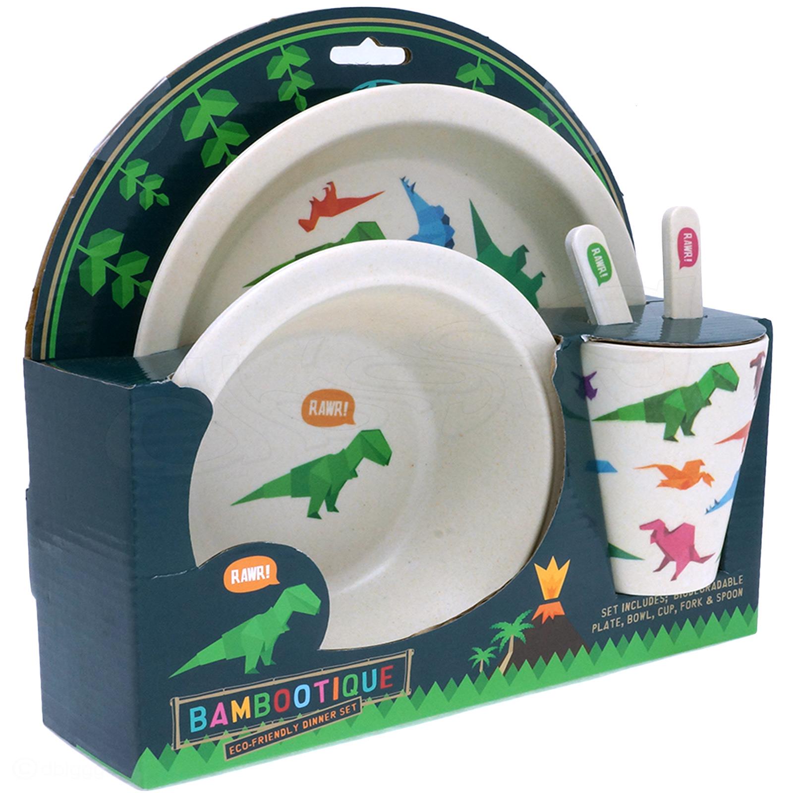 Dinosaurier Kinder-Set 5-tlg. Bambus umweltfreundlich