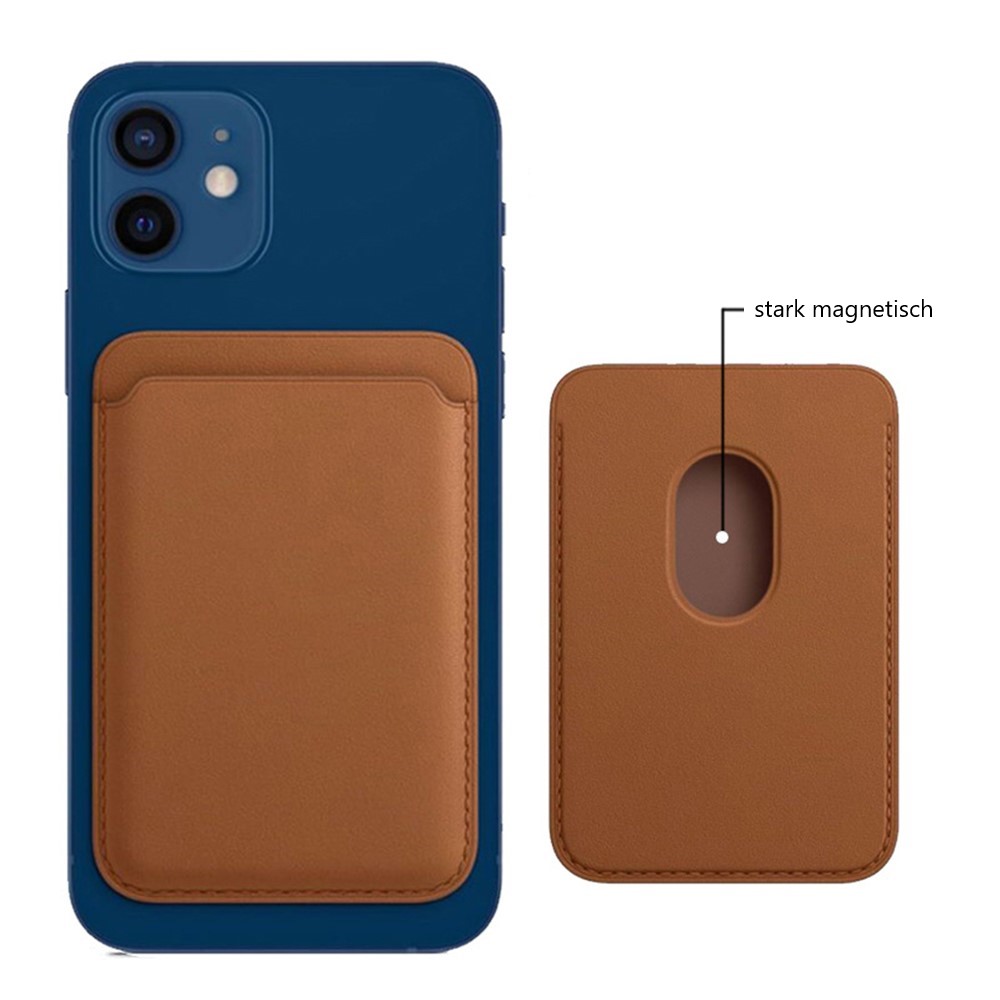 JEYORZY 2er Set Handy Wallet - Magnetischer Kartenhalter Mit RFID Schutz Aus Veganem Leder