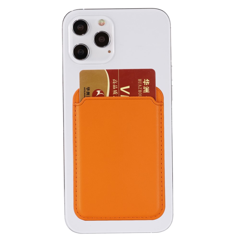Leder Hülle für Apple iPhone 12 Kartenhalter Wallet Magnet Geldbörse Magnet  Hülle Gelb