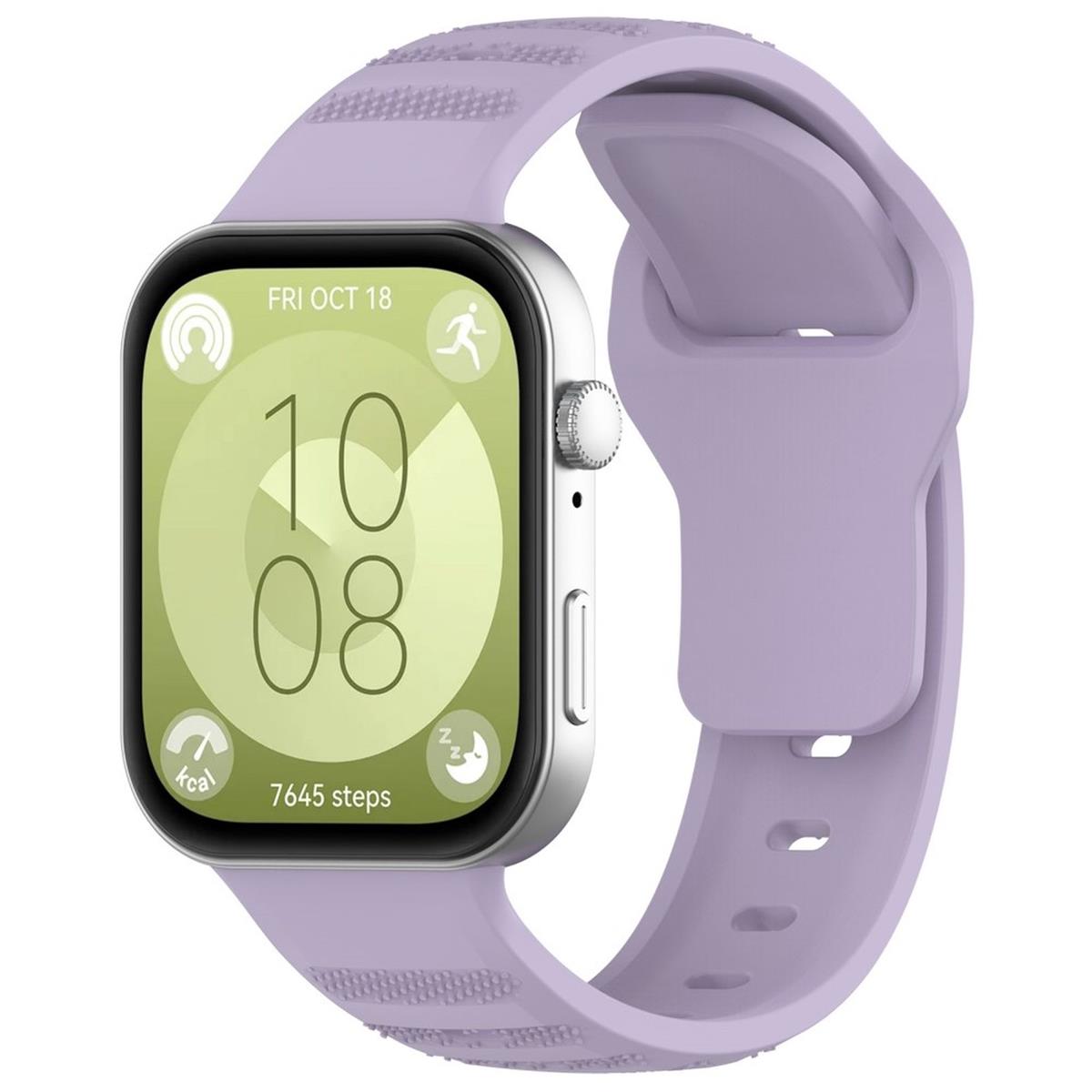 Armband für Huawei Watch Fit 3 Silikon Ersatzarmband Strap Uhrenarmband Bracelet - Afbeelding 12 van 13