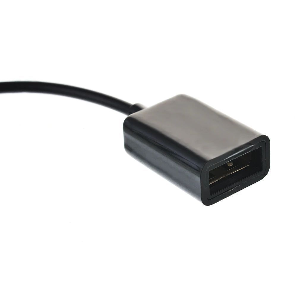 3.5mm Male AUX Audio Stecker zu USB Female Adapter OTG Kabel Auto KFZ Schwarz