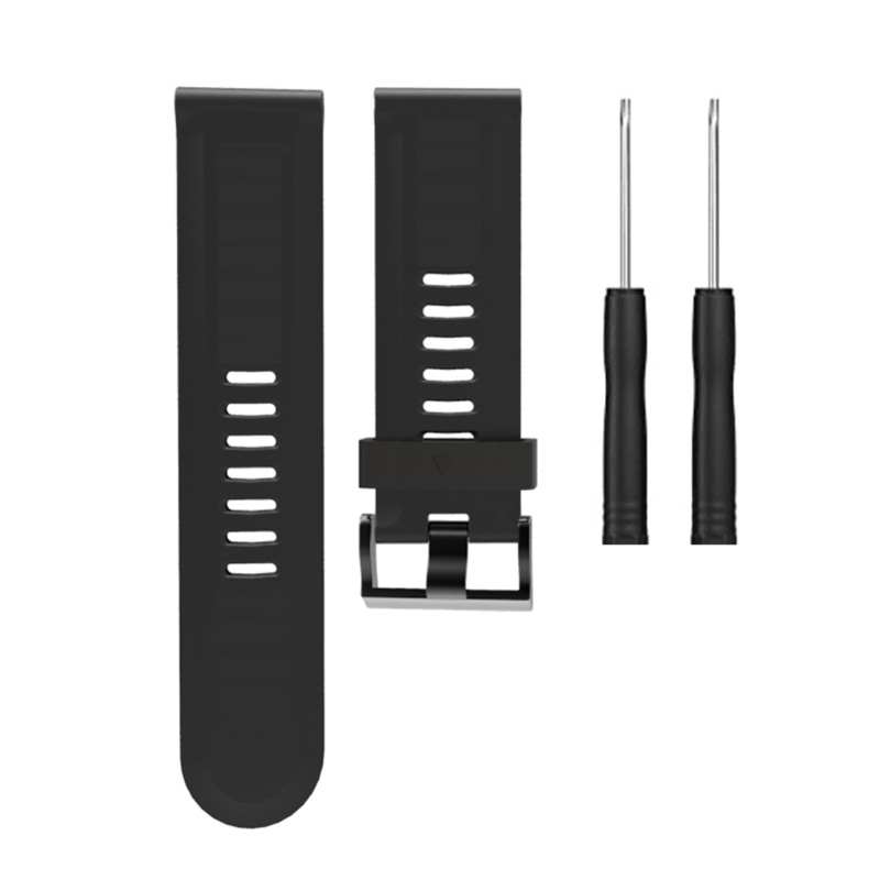 Ersatz Armband Band Silikon für Garmin Fenix 3/5X/5XP/6X Schwarz