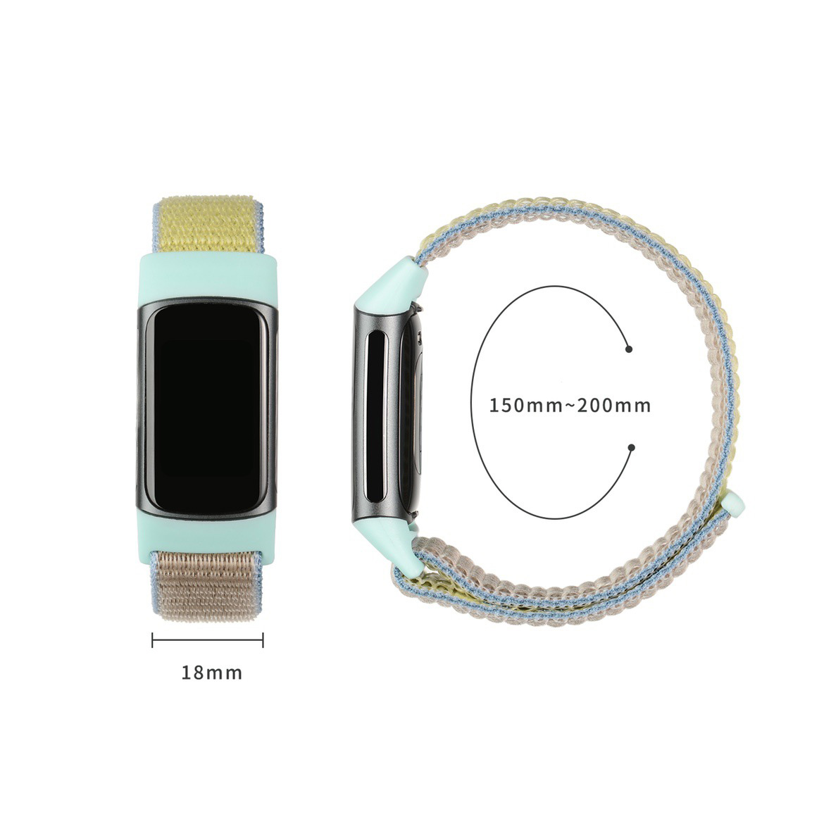 Nylon Uhrenarmband Ersatz Band Strap Für Fitbit Charge 5 / 6 Nylon Armband