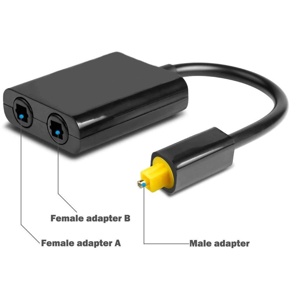 Toslink Splitter 1 bis 2 Female Adapter Für Digital Toslink Digital Audio Cable
