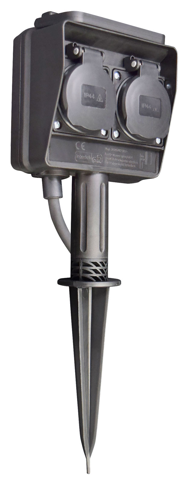 2fach 4fach Gartensteckdose mit Erdspieß IP44 Outdoor Steckdose +Deckel 3m Kabel - Bild 13 von 16