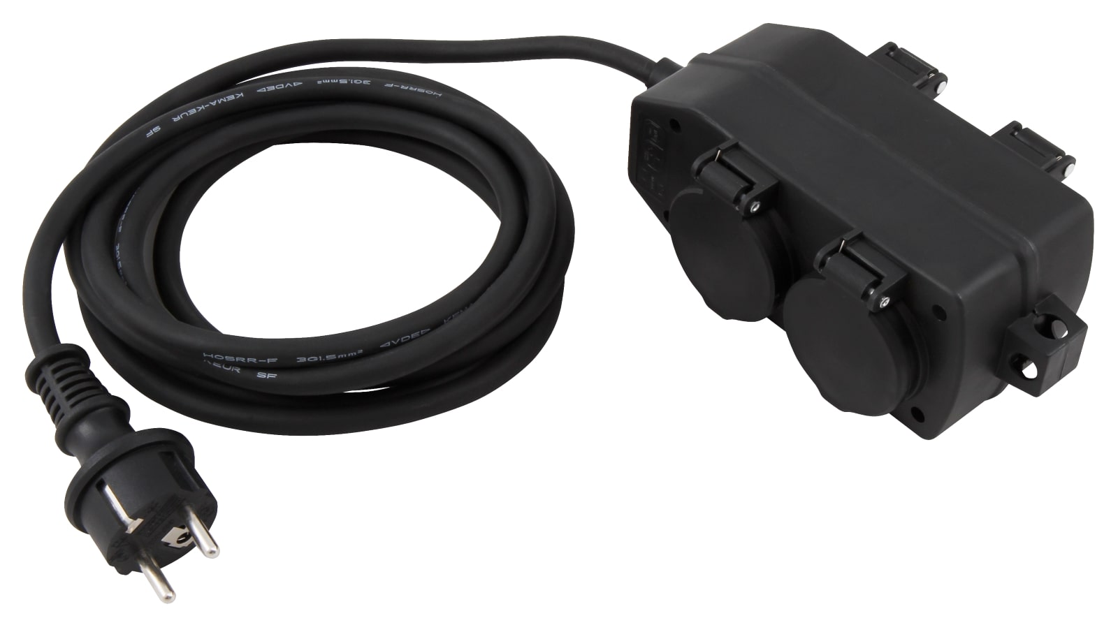 2fach 4fach Gartensteckdose mit Erdspieß IP44 Outdoor Steckdose +Deckel 3m Kabel - Bild 16 von 16