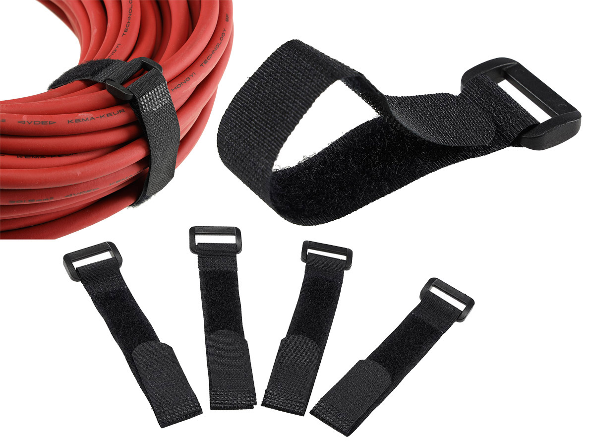 Klettband Kabelorganizer 4er Set - Wiederverwendbare Kabelbinder Für Garage & Werkstatt