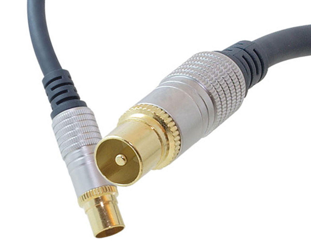 1m Antennenkabel TV Kabel High End HDTV digital OFC Kupfer Ferrite