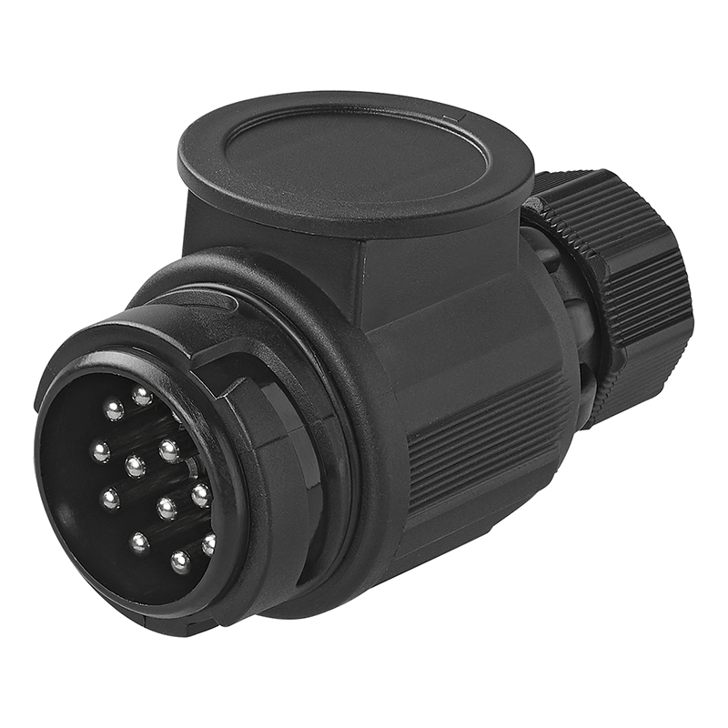 4Anhängerkupplung Verbindungsstecker 13-poliger Stecker Clickversion Schutzkappe