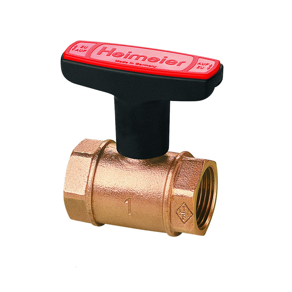 Heimeier Kugelhahn Globo H DN 40 Für Heizung – 1 1/2 Zoll, Rotguss, Bis 120°C Und 10 Bar