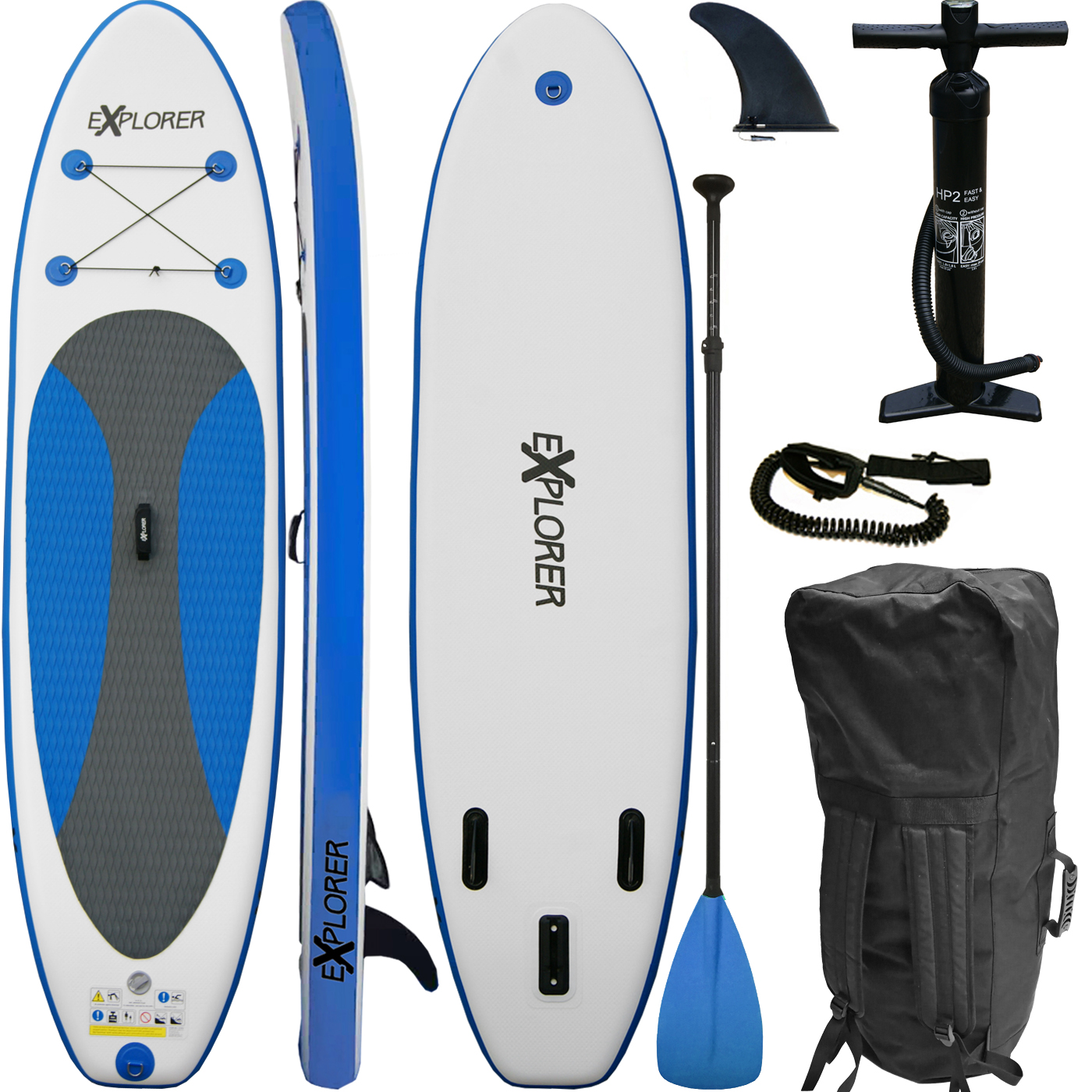 SUP Board Stand Up Surf-Board Paddelboard aufblasbar inkl Paddel Wellenreiter