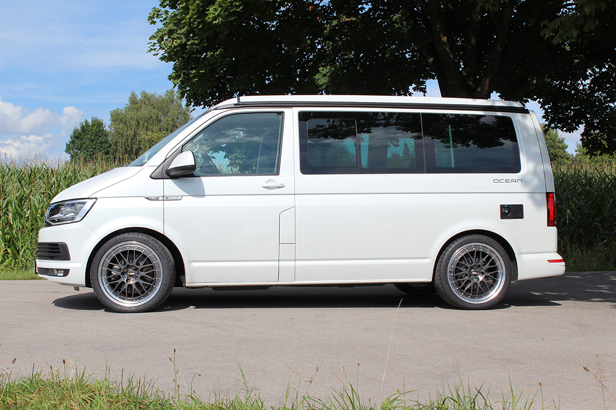 für VW T5 T6 TWIN-ADJUST sensitiv Gewindefahrwerk 35-70mm mit Eibach Federn und härteverstellbaren Koni Stoßdämpfern Twin-Monotube Projekt