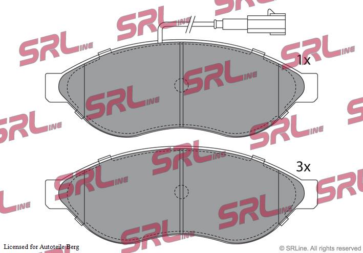 SRLine Bremsbeläge Vorne für Peugeot Boxer Fiat Ducato 250 Citroen Jumper Neu