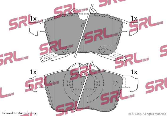 SRLine Bremsbeläge Vorderachse für Opel Adam Astra F G H Corsa C D E Meriva A B