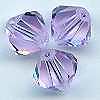 3 Stück Swarovski Perle Biconus Violett 8 mm hell lila