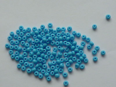 Pony Beads 4 mm 10 g hellblau opak Indianerperlen