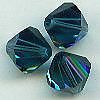 3 Stück Swarovski Perle Biconus Montana Blue 8 mm dunkelblau