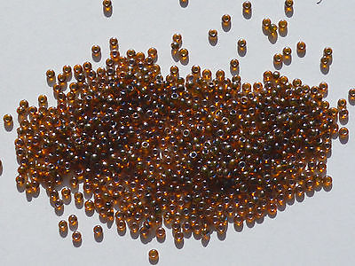 Rocaille 2 mm braun lined Indianerperlen 20 g zum Perlenweben