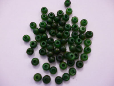 Sonderangebot Hornperlen  grün 100 Stück 7 mm zum Basteln