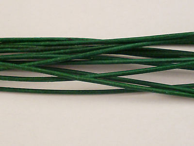 Lederband 1 Meter dunkelgrün ca 1,5 mm für Ketten Ziegenrundriemen
