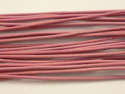 Lederband 1 Meter rosa ca 1,5 mm für Ketten Ziegenrundriemen
