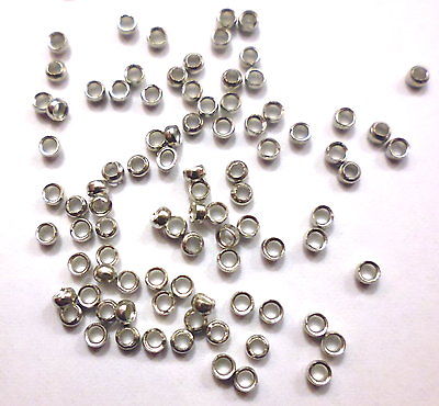 Quetschperlen 2 mm 1g 70 Stück Perlenzubehör nickelfrei